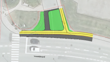 Kortet viser en vejlukning ved Skovvej i Hadsten
