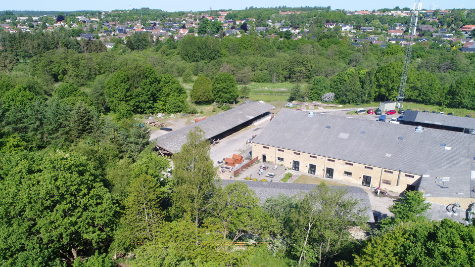 Billede der viser Naturværket fra luften
