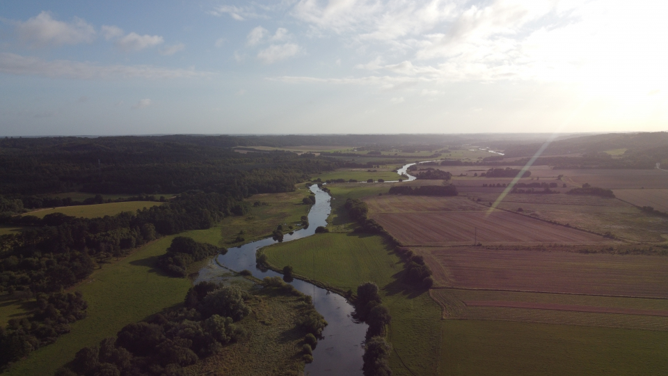 Gudenåen i solvndgang
