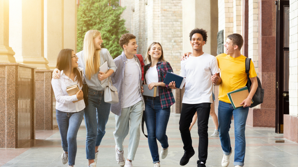 unge mennesker i skole