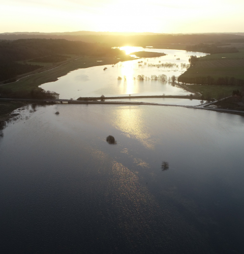 Gudenåen i solopgang